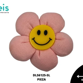 MINI PELUCHE FLOR CARA FELIZ SALMON