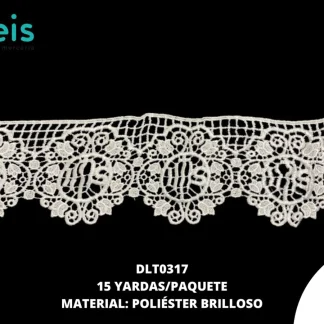 GUIPIUR POLIESTER BRILLOSO PLANO DLT0317 15 YDS/PQT BLANCO