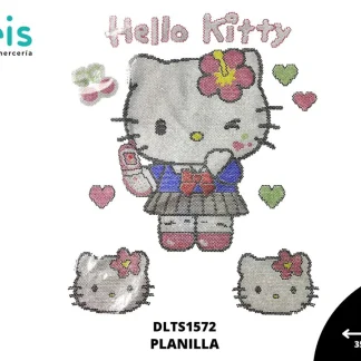 APLICACION PIEDRA TRANSFER HELLO KITTY DOS CARAS DLTS1572