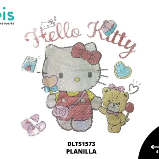 APLICACION PIEDRA TRANSFER HELLO KITTY CON OSITO DLTS1573