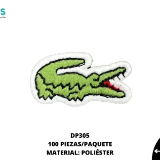 PARCHES RELIEVE Y ESTAMPADO DP305 COCODRILO 100 PZ/PQT VERDE