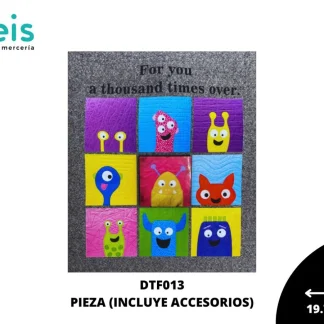 PARCHES DTF DECORADOS MARCIANITOS INTERCAMBIABLES DTF013 19.7cmX24cm 25 PZ/PQT MULTICOLOR