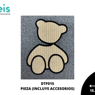 TRANSFER OSO SENTADO SIN CABEZA 25 PZ/PQT DTF015