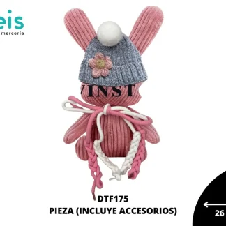 PARCHES DTF DECORADOS CONEJO CON GORRO Y ACCESORIOS DTF175 26cmX29cm 20 PZ/PQT