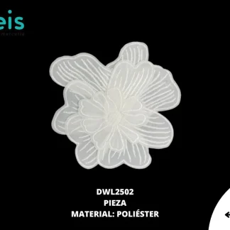 APLICACIONES FLOR GRANDE DWL2502 24cmX23cm BLANCO