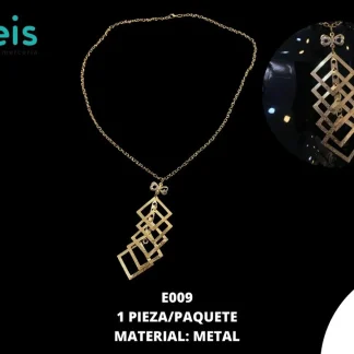 COLLAR TRIANGULOS E009 1 PZ/PQT DORADO