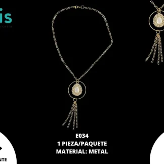 COLLAR METAL E034 1 PZ/PQT DORADO