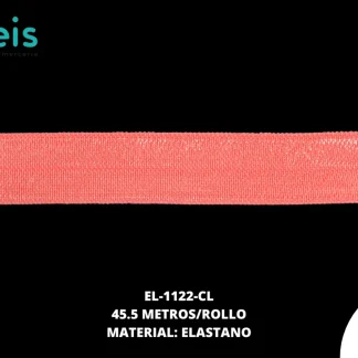 ELASTICO BRILLANTE REF: 1.5CM CORAL 45.5 METROS/PAQUETE