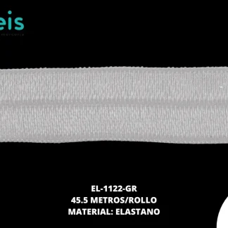 ELASTICO BRILLANTE REF: 1.5CM GRIS 45.5 METROS/PAQUETE