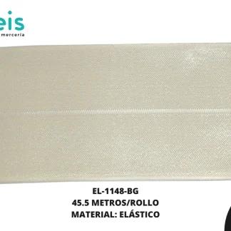 ELASTICO BRILLANTE 60MM XX-001 BEIGE 45.5 METROS/ROLLO