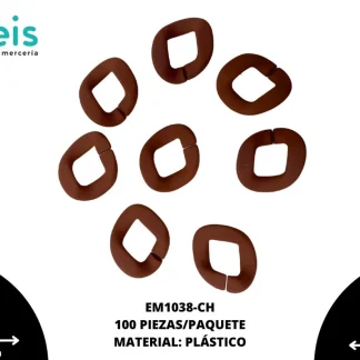 ESLABON MATE 28X34MM 100 PZ/PQT CHOCOLATE