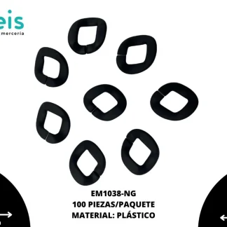 ESLABON MATE 28X34MM 100 PZ/PQT NEGRO