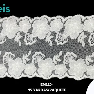 GUIPIUR SEDA DE LECHE TUL EM1204 BLANCO 13 CM 15 YARDAS/PAQUETE