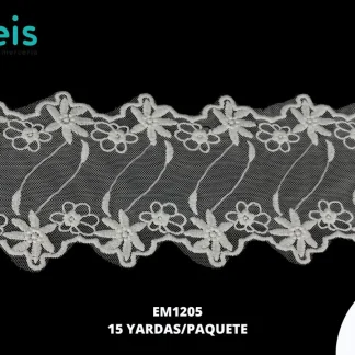 GUIPIUR SEDA DE LECHE TUL EM1205 BLANCO 11 CM 15 YARDAS/PAQUETE