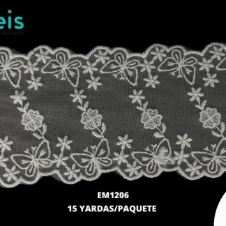 GUIPIUR SEDA DE LECHE TUL EM1206 BLANCO 12 CM 15 YARDAS/PAQUETE