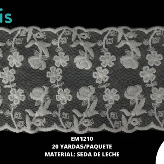 GUIPIUR SEDA DE LECHE TUL EM1210 BLANCO 11 CM 15 YARDAS/PAQUETE