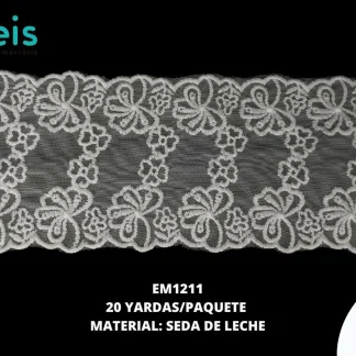 GUIPIUR SEDA DE LECHE TUL EM1211 BLANCO 13 CM 20 YARDAS/PAQUETE