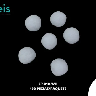 POMPON 40mm REF EP-010 BLANCO OPTICO