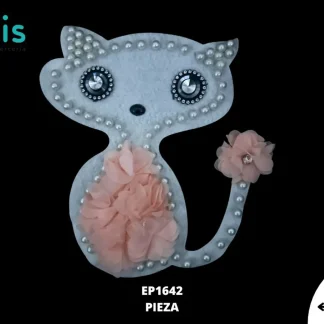 PARCHES PEDRERIA GATO CON FLORES TUL EP1642