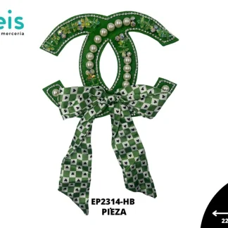 PARCHES PEDRERIA CHANEL CON LISTON EP2314-HB VERDE