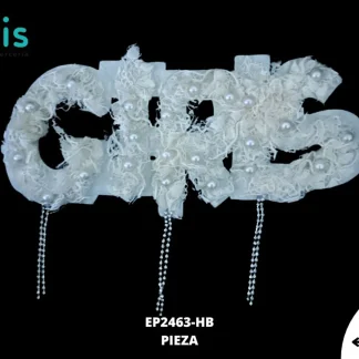 PARCHES PEDRERIA LETRAS GIRLS EP2463-HB BLANCO