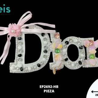 PARCHES PEDRERIA LETRAS DIOR CON MOÑO EP2692-HB