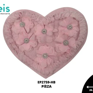 PARCHES PEDRERIA CORAZON FLORES TUL EP2759-HB