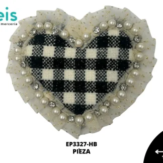 PARCHES PEDRERIA CORAZON CUADROS CONTORNO TUL EP3327-HB