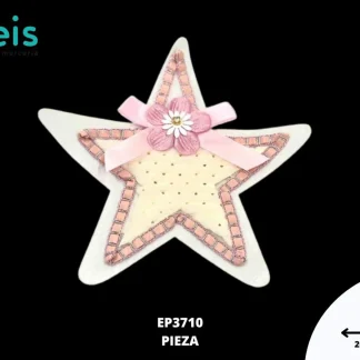 PARCHES BORDADOS Y ESTAMBRE ESTRELLA EP3710 20cmX19.5cm ROSA