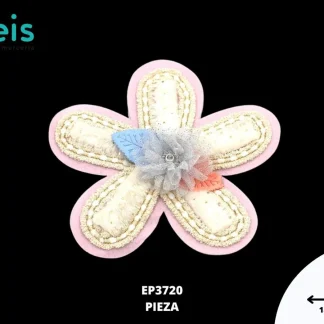 PARCHES BORDADOS Y ESTAMBRE FLOR EP3720 18cmX18cm