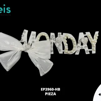PARCHES PEDRERIA MONDAY CON MOÑO EP3960-HB BLANCO