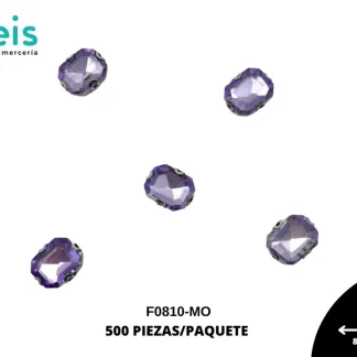 REMACHES METAL PIEDRA COSTURA F0810-MO 8mmX10mm 500 PZ/PQT MORADO