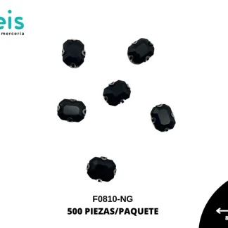 REMACHES METAL PIEDRA COSTURA F0810-NG 8mmX10mm 500 PZ/PQT NEGRO