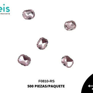 REMACHES METAL PIEDRA COSTURA F0810-RS 8mmX10mm 500 PZ/PQT ROSA