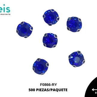 REMACHES METAL PIEDRA COSTURA F0866-RY 8mm 500 PZ/PQT REY