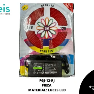LUCES PARA EXTERIOR 12 V FGJ-12RJ 5 MTS/PZ ROJO