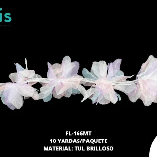 FLOR TULL ORQUIDEA 14 CM FL-166MT 10 YDS/PQT (YD=10 FLORES) MULTICOLOR
