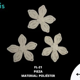 PARCHES FLOR FL-21 100 PZ/PQT BLANCO