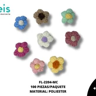 FLORES LANA POLIESTER 100 PZ/PQT FL-2204 MULTICOLOR