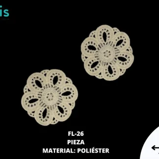 PARCHES FLOR FL-26 100 PZ/PQT BLANCO