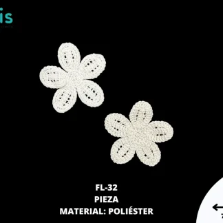 PARCHES FLOR FL-32 100 PZ/PQT HUESO