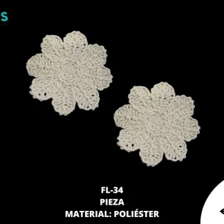 PARCHES FLOR FL-34 100 PZ/PQT HUESO