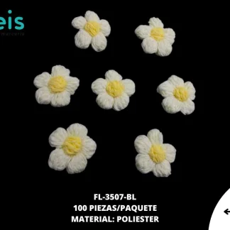 FLOR LANA 7 CM FL-3507-BL 100 PZ/PQT BLANCO