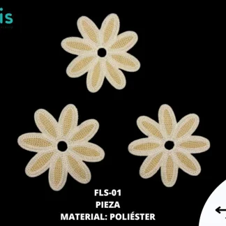 PARCHES FLOR FLS-01 100 PZ/PQT BLANCO