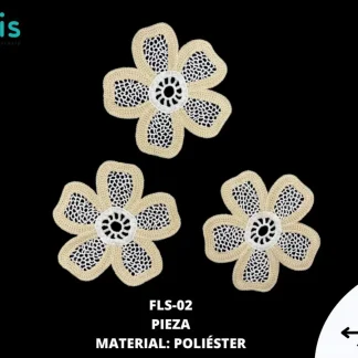PARCHES FLOR FLS-02 100 PZ/PQT BLANCO