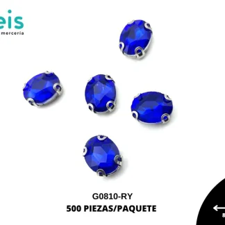 REMACHES METAL PIEDRA COSTURA OVALAO G0810-RY 8mmX10mm 500 PZ/PQT REY