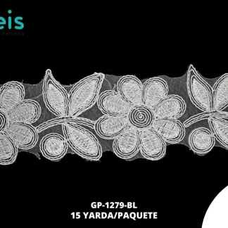 GUIPIUR SEDA DE LECHE CEREMONIAS GP-1279-BL BLANCO 6.5 CM 15 YARDAS/PAQUETE