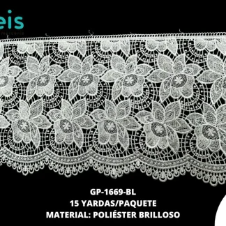 GUIPIUR POLIESTER BRILLOSO GP-1669-BL 15 YDS/PQT BLANO
