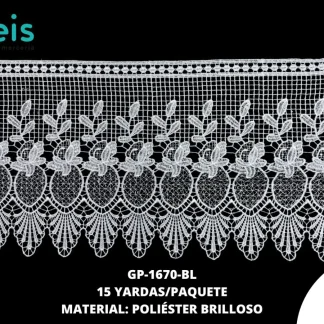 GUIPIUR POLIESTER BRILLOSO GP-1670-BL 15 YDS/PQT BLANCO