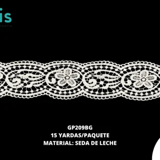 GUIPIUR SEDA DE LECHE PLANO GP209BG BEIGE 5.5 CM 15 YARDAS/PAQUETE